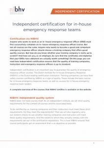 Independent certification NIBHV cover